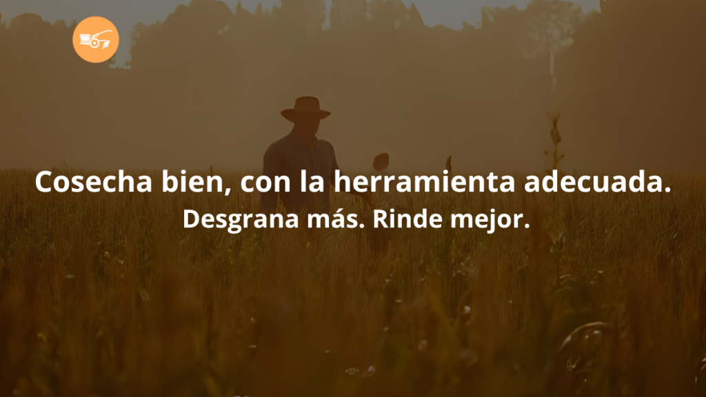 Desgranadora de maíz a gasolina operando en campo durante la cosecha